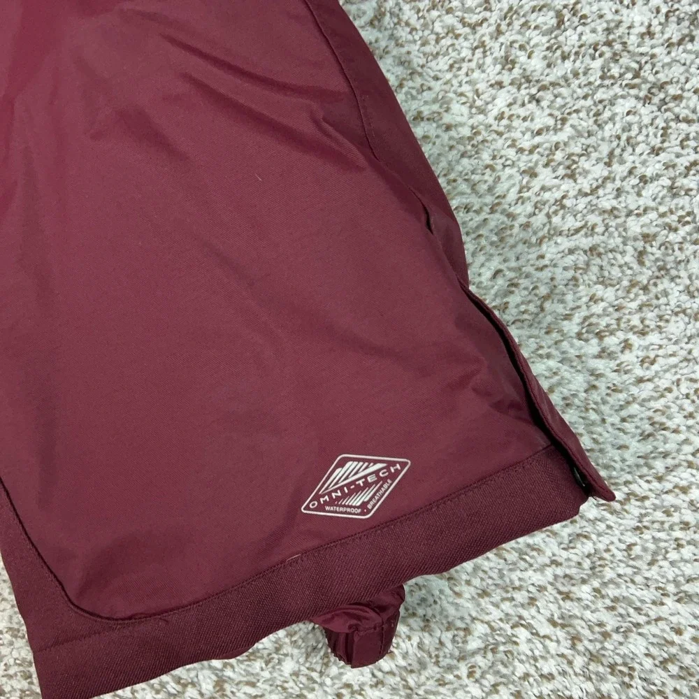 Columbia Pants Women Small Red Omni-Tech Omni-Heat Snow Pants Ski Winter Outdoor